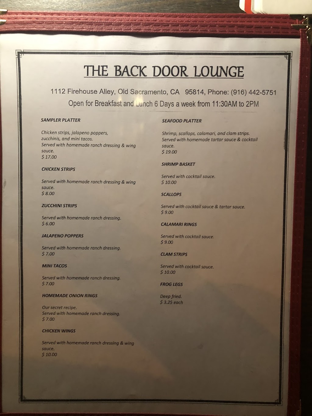Back Door Lounge | night club | 1112 Firehouse Alley, Sacramento, CA 95814, USA | 9164425751 OR +1 916-442-5751