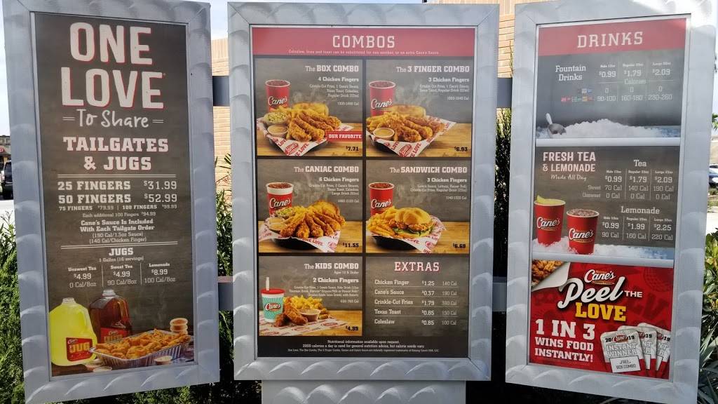 Raising Canes Chicken Fingers | meal takeaway | 5425 S Padre Island Dr Lot 138, Corpus Christi, TX 78411, USA | 3619060838 OR +1 361-906-0838