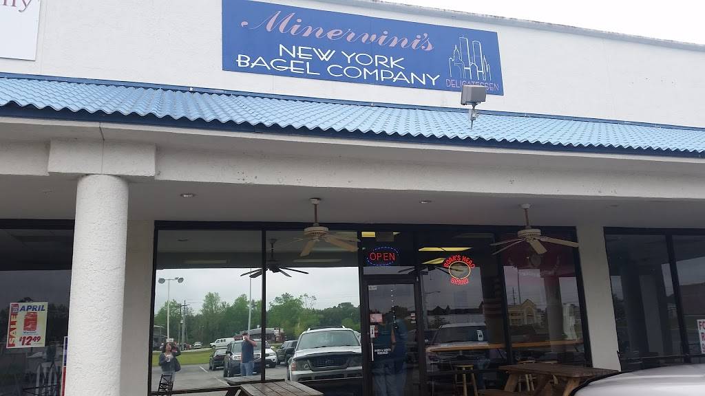 Minervinis New York Bagel Co | restaurant | 1016-212 Old Folkstone Rd, Sneads Ferry, NC 28460, USA | 9103273939 OR +1 910-327-3939