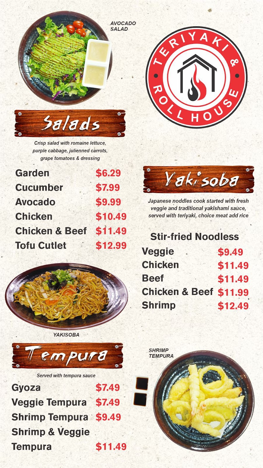 Teriyaki & Roll House | restaurant | 805 E Ave K Unit 103, Lancaster, CA 93535, USA | 6612065252 OR +1 661-206-5252