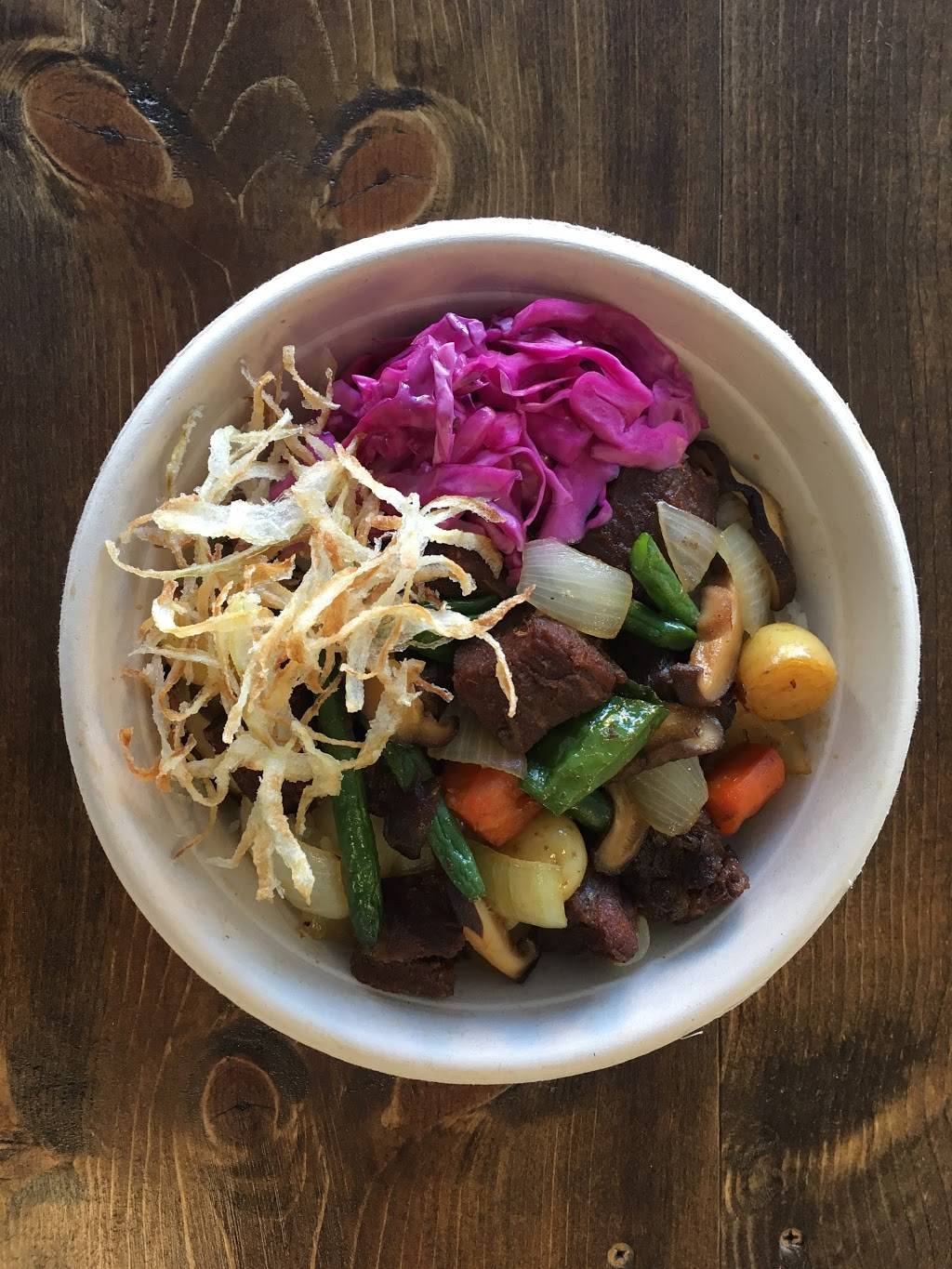 BBQ+RICE Korean BBQ Bowl | restaurant | 7363 Sunset Blvd, Los Angeles, CA 90046, USA | 3234985772 OR +1 323-498-5772