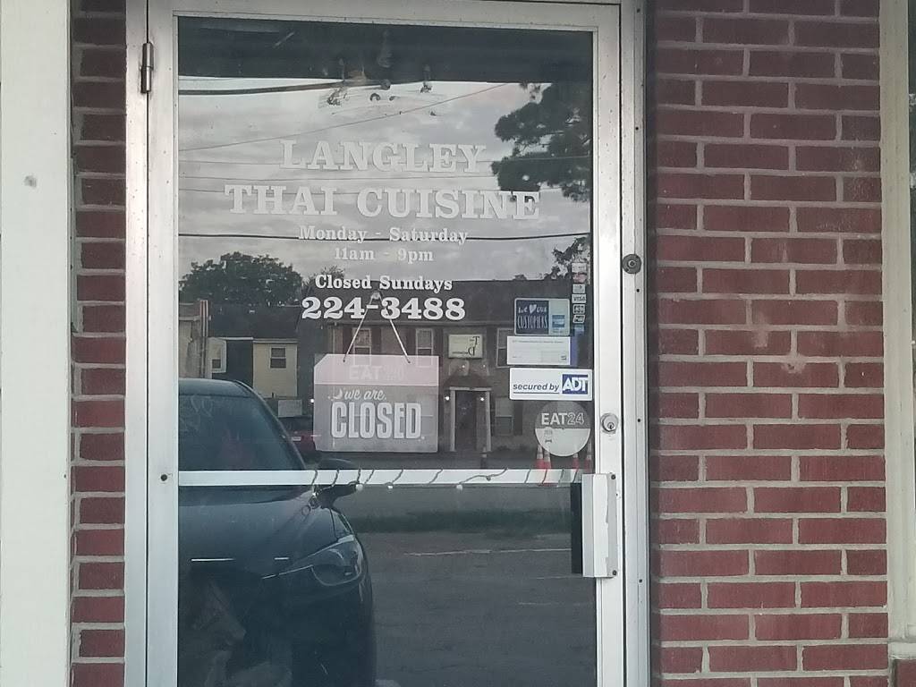 Langley Thai Cuisine | restaurant | 1719 N King St, Hampton, VA 23669, USA | 7572243488 OR +1 757-224-3488