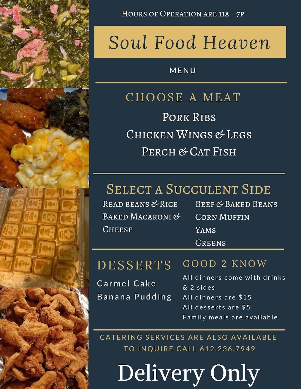 Soul Food Heaven | restaurant | 0000, Brooklyn Center, MN 55429, USA | 6122367949 OR +1 612-236-7949