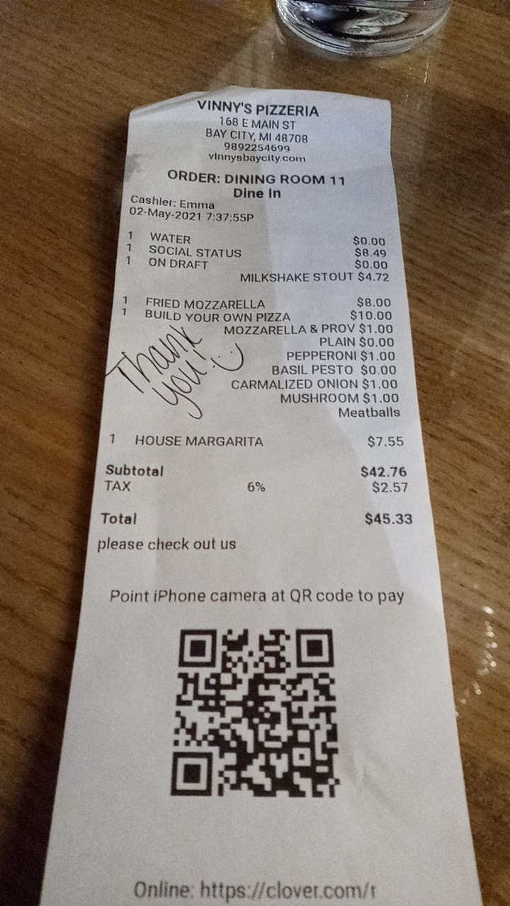 Vinnys Pizzeria | restaurant | 168 Uptown Dr, Bay City, MI 48708, USA | 9893221200 OR +1 989-322-1200