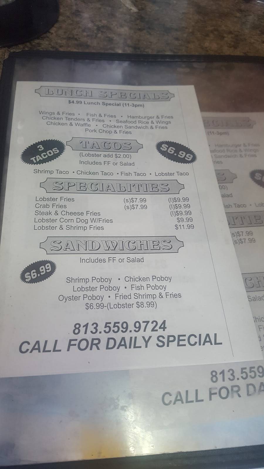 813 Salads & Seafood | restaurant | 1938 W Main St, Tampa, FL 33607, USA | 8135599724 OR +1 813-559-9724