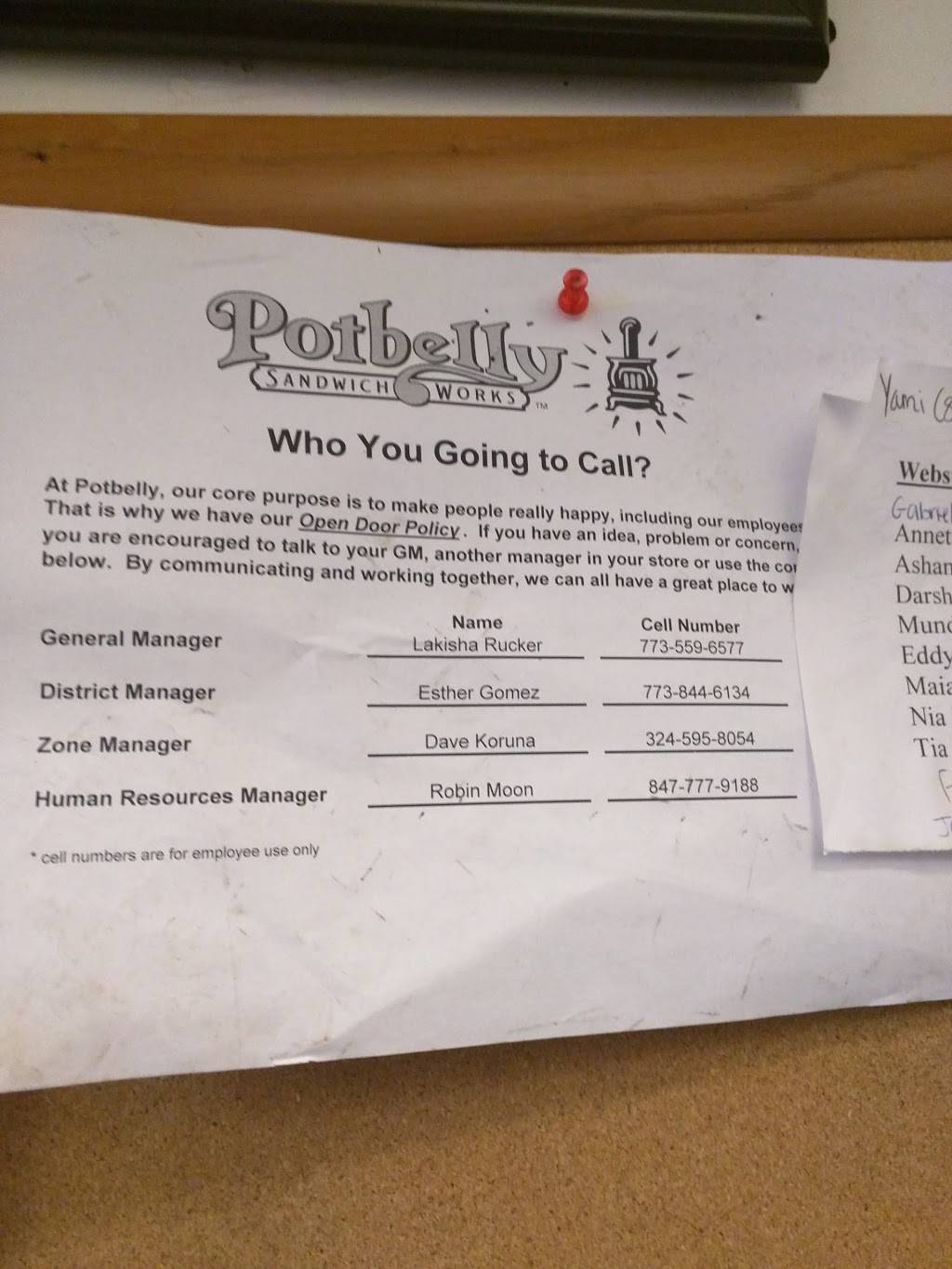 Potbelly Sandwich Shop | restaurant | 1422 W Webster Ave, Chicago, IL 60614, USA | 7737551234 OR +1 773-755-1234