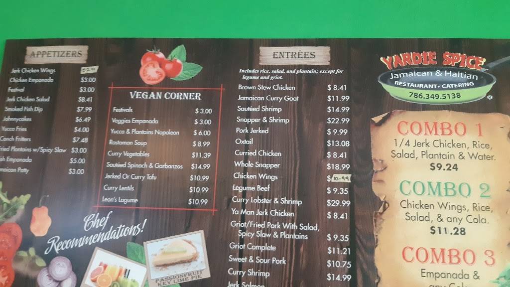 Yardie Spice | restaurant | 225 S Krome Ave, Homestead, FL 33030, USA | 7863495138 OR +1 786-349-5138