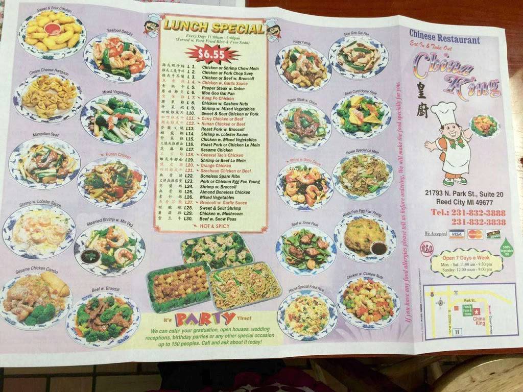 China King | restaurant | 21867, Howard St, Reed City, MI 49677, USA | 2318323888 OR +1 231-832-3888