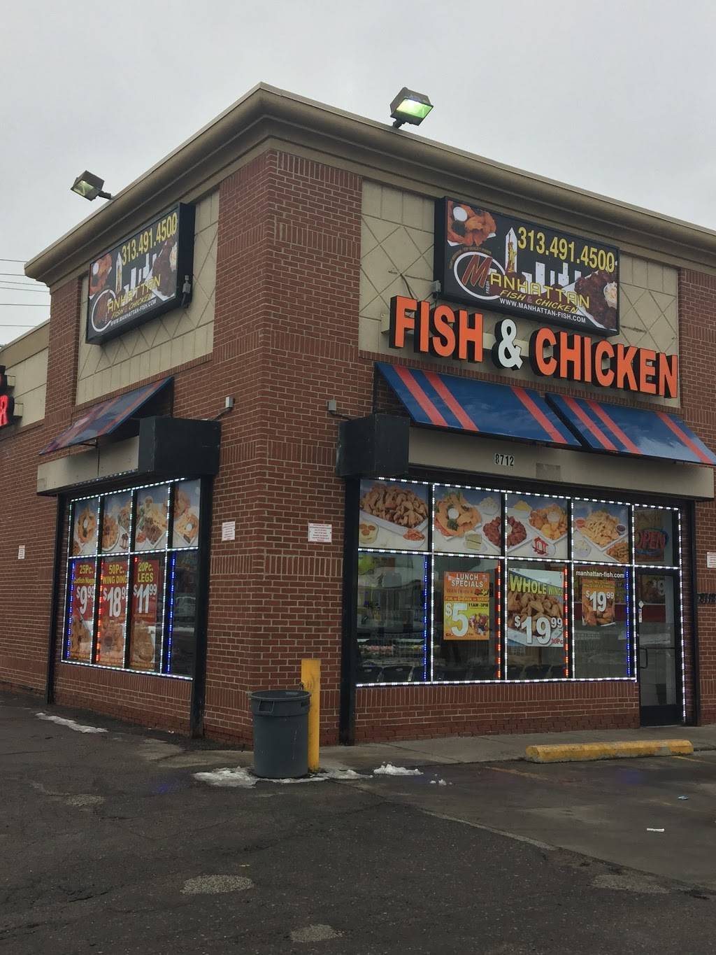 Manhattan Fish & Chicken | restaurant | 8712 Schaefer Hwy, Detroit, MI 48228, USA | 3134914500 OR +1 313-491-4500