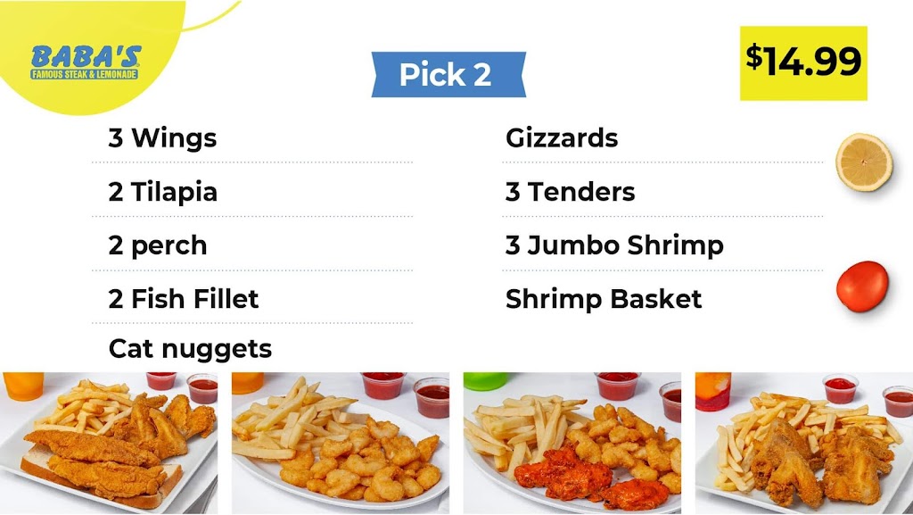 Babas Famous Steak and Lemonade - Carol Stream, IL | restaurant | 476 W Army Trail Rd, Carol Stream, IL 60188, USA | 6308556622 OR +1 630-855-6622