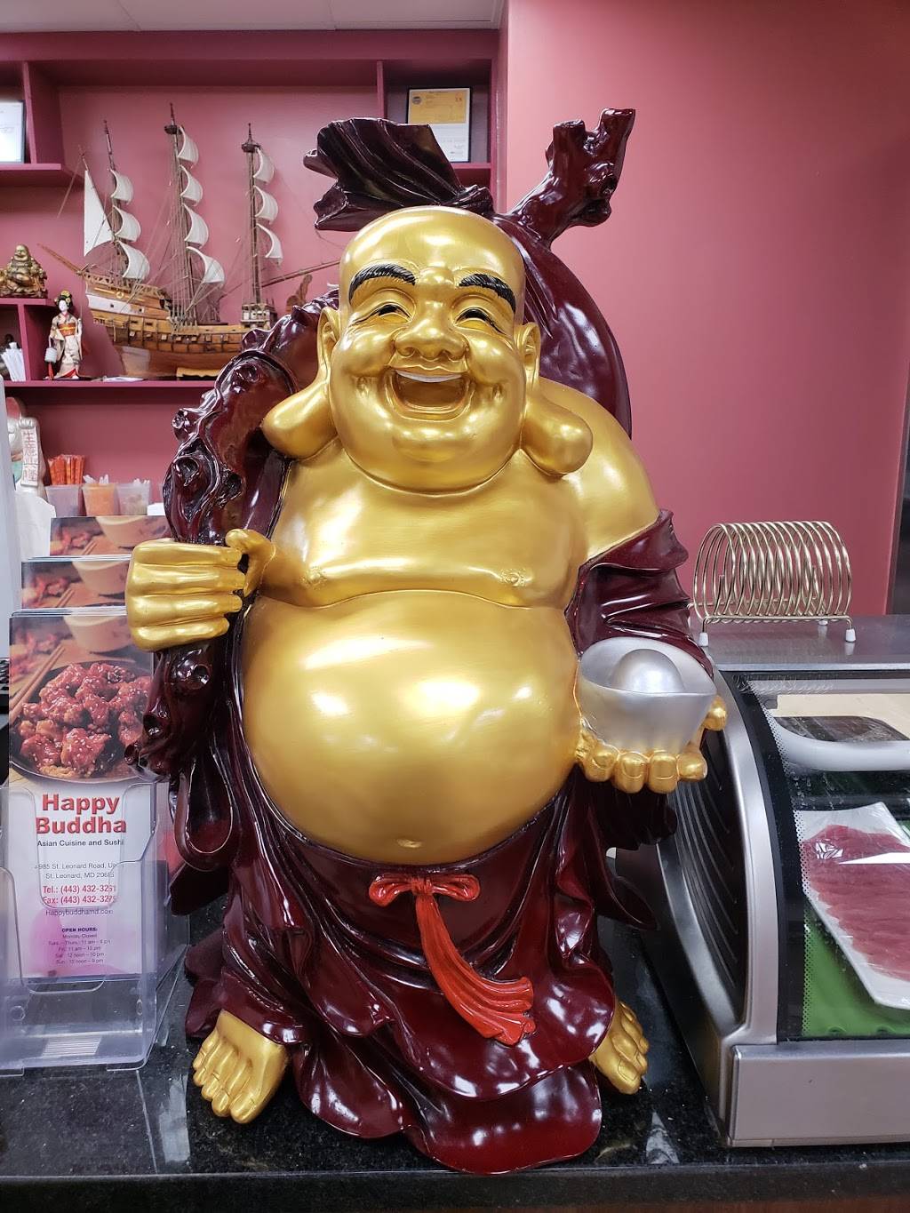 Happy Buddha | restaurant | 4985 St Leonard Rd, St Leonard, MD 20685, USA | 4434323261 OR +1 443-432-3261