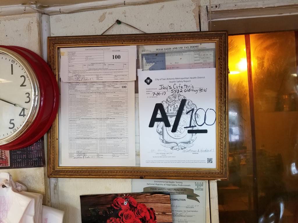 Jays Cafeteria | restaurant | 5432 Enrique M. Barrera Pkwy, San Antonio, TX 78227, USA | 2104350307 OR +1 210-435-0307