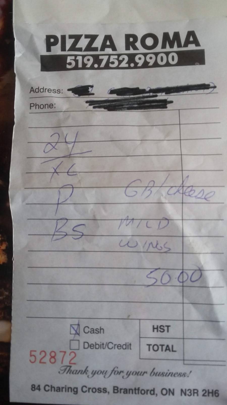 Pizza-Roma | restaurant | 84 Charing Cross St, Brantford, ON N3R 2H6, Canada | 5197529900 OR +1 519-752-9900