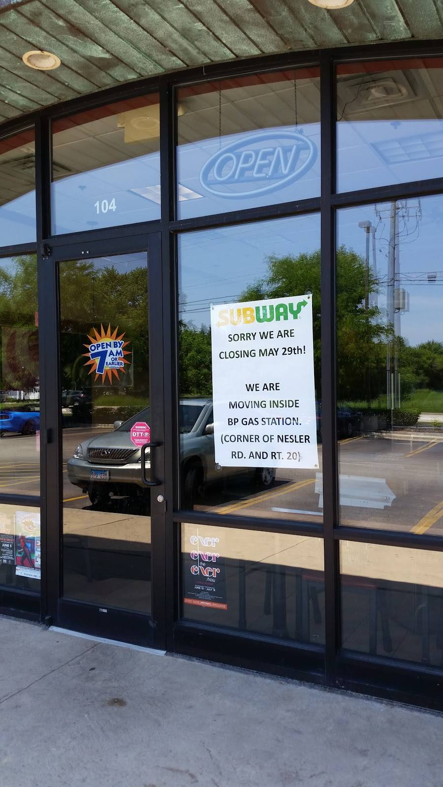 Subway Restaurants | restaurant | 3091 W Route 20, #104, Galleria of Elgin, Elgin, IL 60120, USA | 8476958960 OR +1 847-695-8960