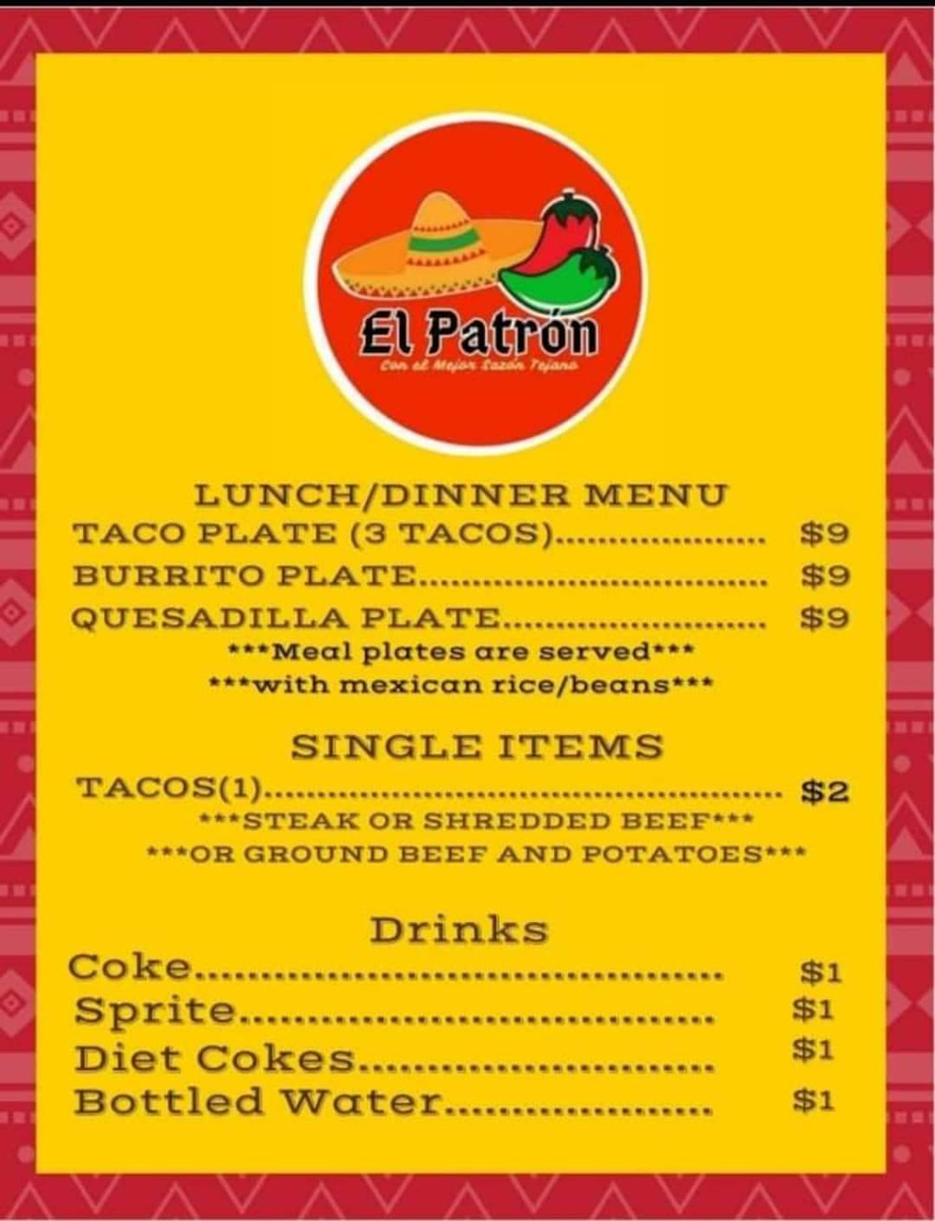 El Patron | restaurant | 600 N Main St, Georgetown, IL 61846, USA | 2172601370 OR +1 217-260-1370