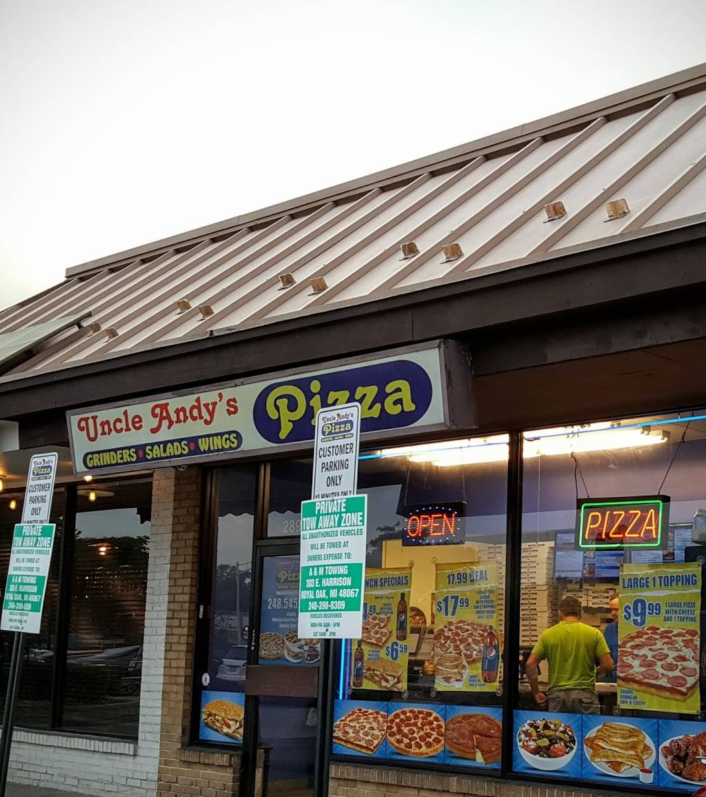 Uncle Andys Pizza | restaurant | 28957 Woodward Ave, Berkley, MI 48072, USA | 2485456111 OR +1 248-545-6111