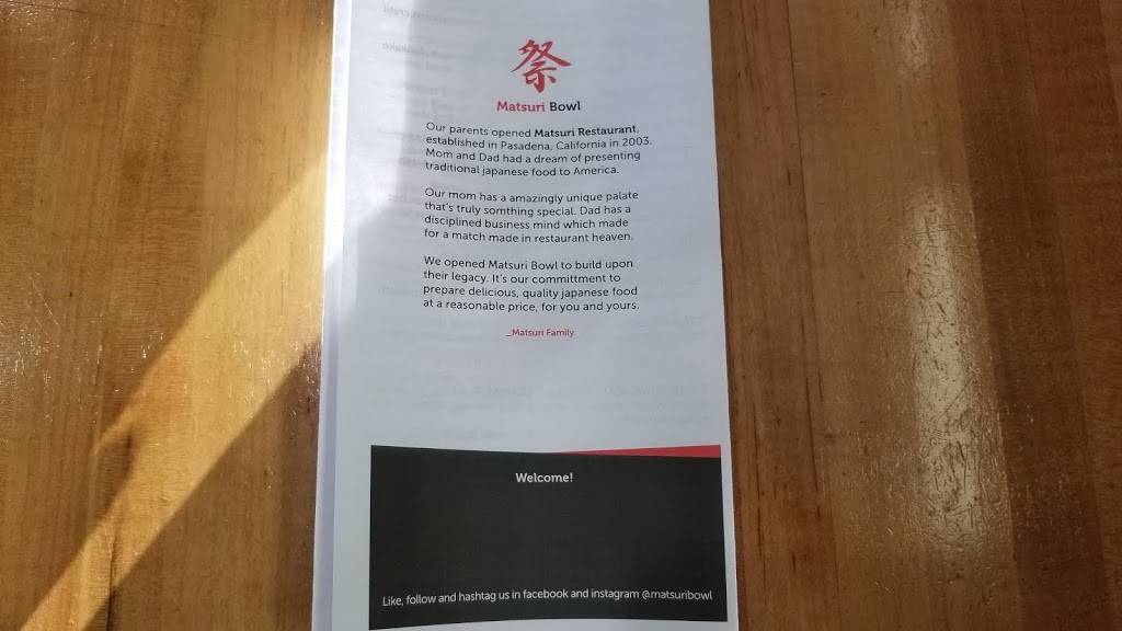 Matsuri Bowl | restaurant | 3756 West Avenue 40th Ave suite 2a, Los Angeles, CA 90065, USA | 3237390844 OR +1 323-739-0844