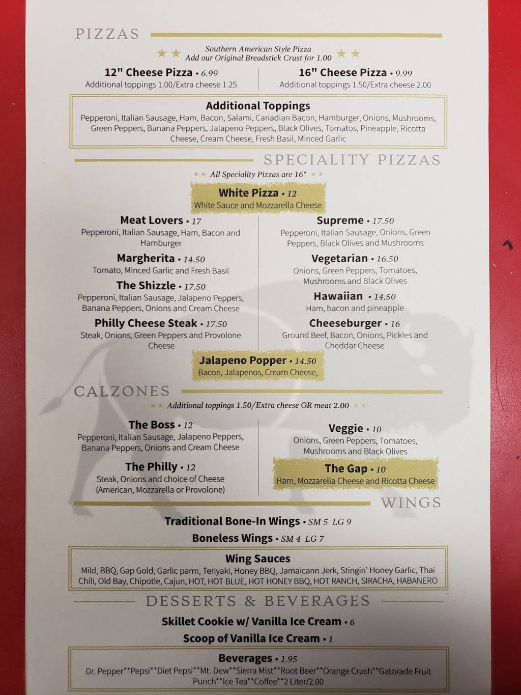 Gap Pizza | restaurant | 3790 Churchville Ave, Churchville, VA 24421, USA | 5404904441 OR +1 540-490-4441