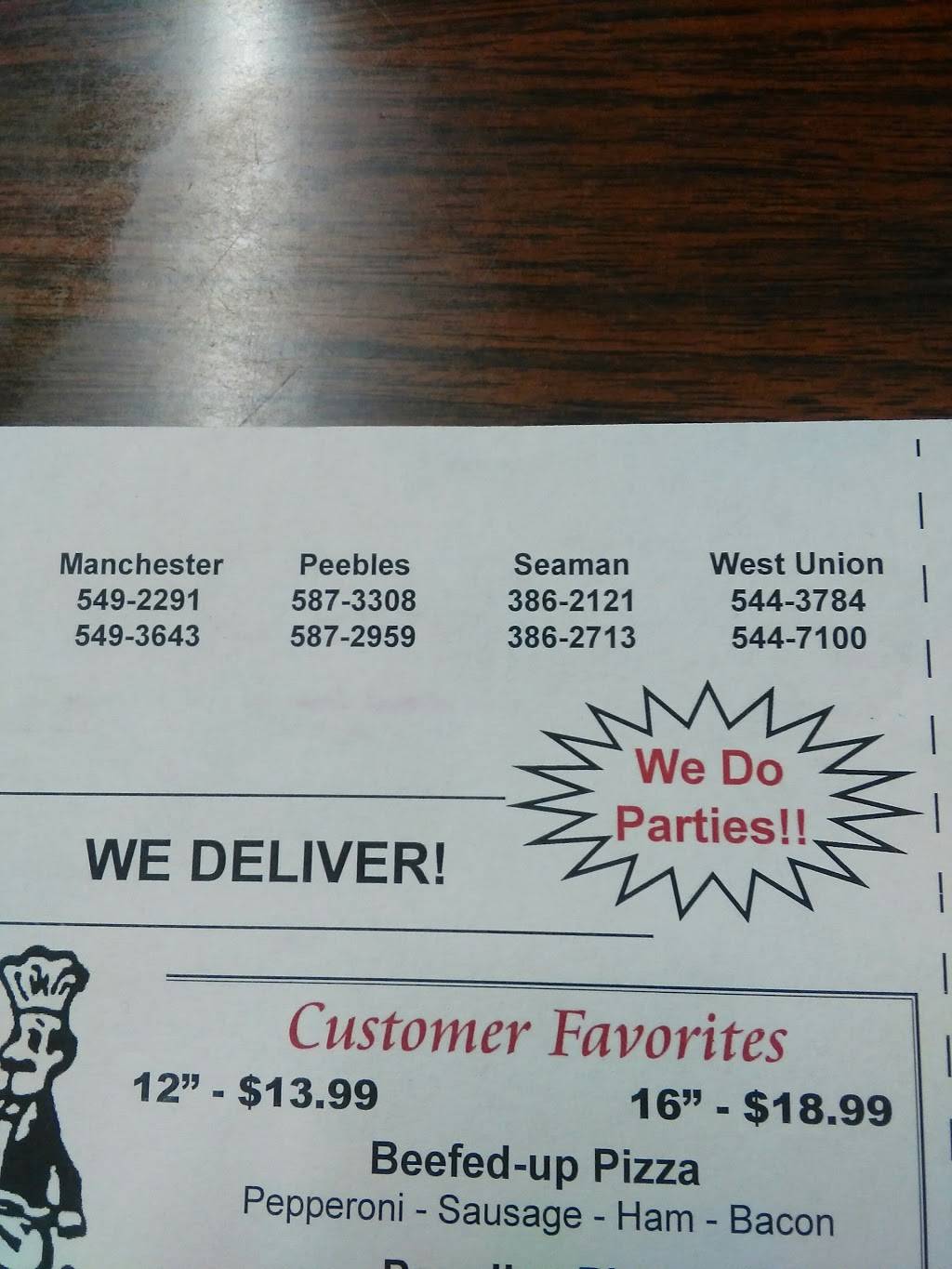 Giovannis Pizza | restaurant | 24 N Main St, Peebles, OH 45660, USA | 9375873308 OR +1 937-587-3308