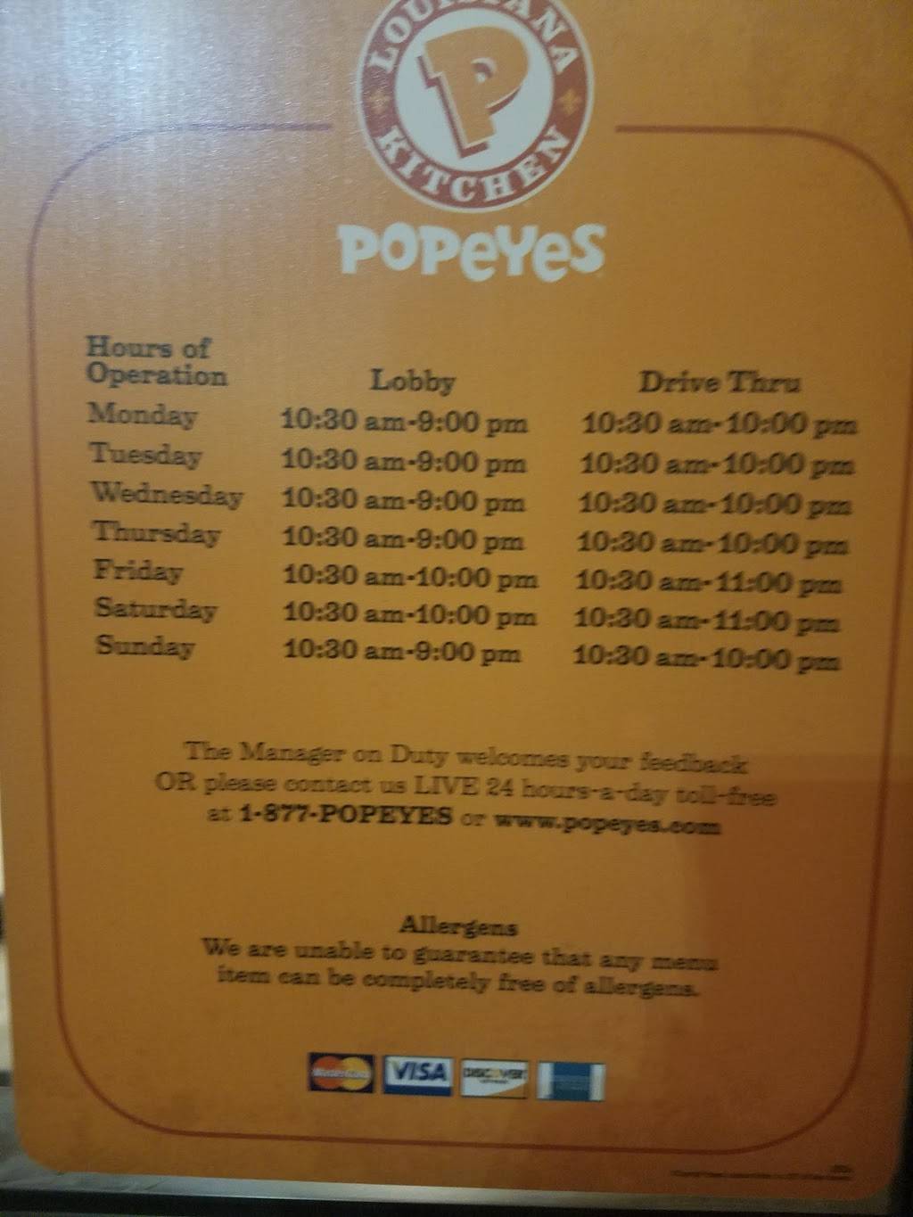 Popeyes Louisiana Kitchen | restaurant | 10087 E Washington St, Indianapolis, IN 46229, USA | 3178975563 OR +1 317-897-5563