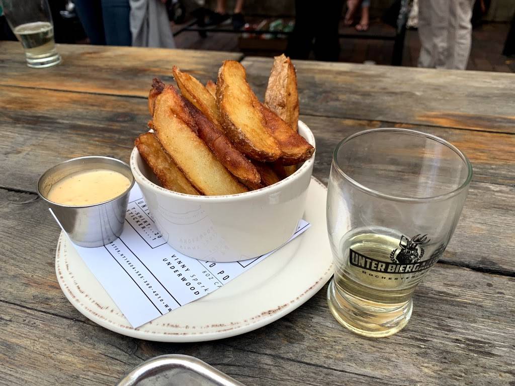 Unter Biergarten | restaurant | 120 East Ave, Rochester, NY 14604, USA | 5853604010 OR +1 585-360-4010