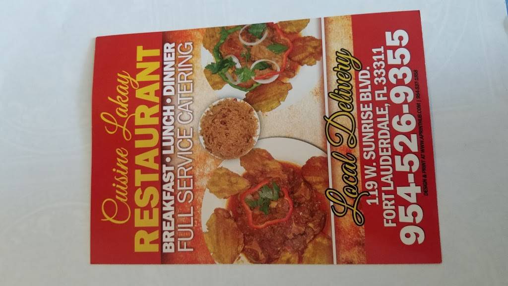 Cuisine Lakay | restaurant | 119 W Sunrise Blvd, Fort Lauderdale, FL 33311, USA | 9545269355 OR +1 954-526-9355