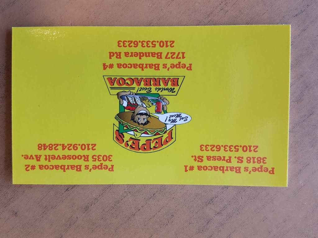 Pepes Barbacoa | restaurant | 3818 S Presa St, San Antonio, TX 78210, USA | 2105336233 OR +1 210-533-6233