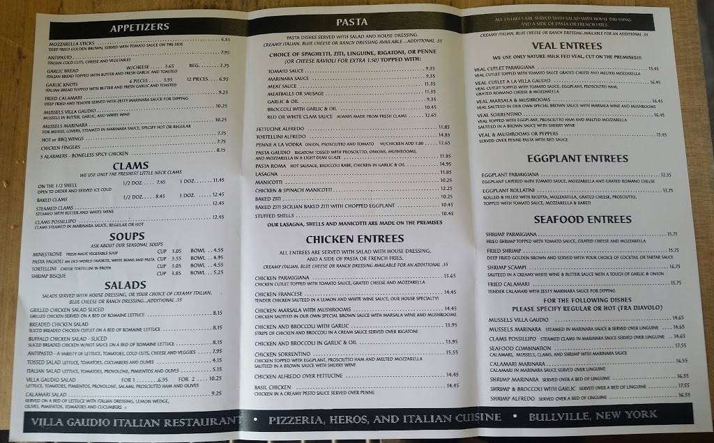 Villa Gaudio of Bullville Inc | restaurant | NY-17K, Bullville, NY 10915, USA | 8453613747 OR +1 845-361-3747