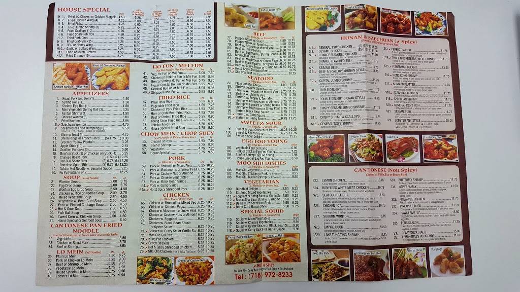 China One | restaurant | 3806 Fort Hamilton Pkwy, Brooklyn, NY 11218, USA | 7189728233 OR +1 718-972-8233