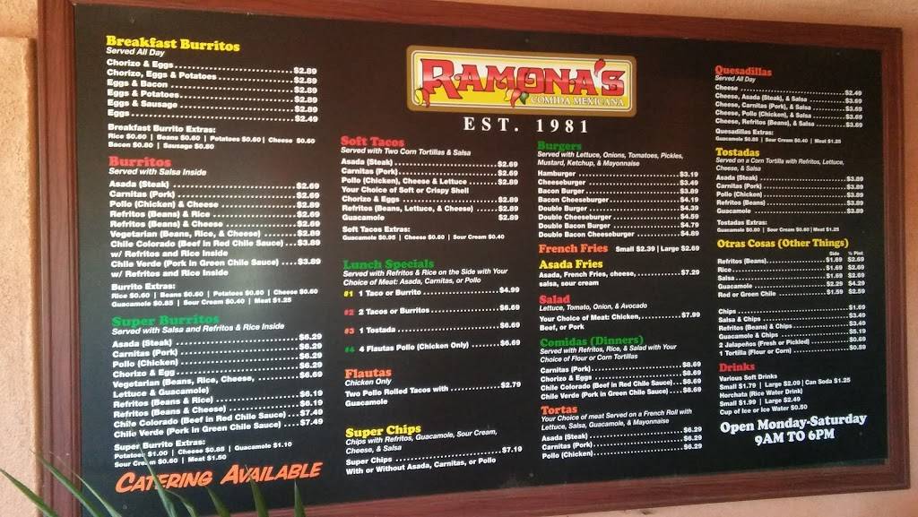 Ramonas | Comida Mexicana | restaurant | 2251 Northgate Blvd # J, Sacramento, CA 95833, USA | 9169229227 OR +1 916-922-9227