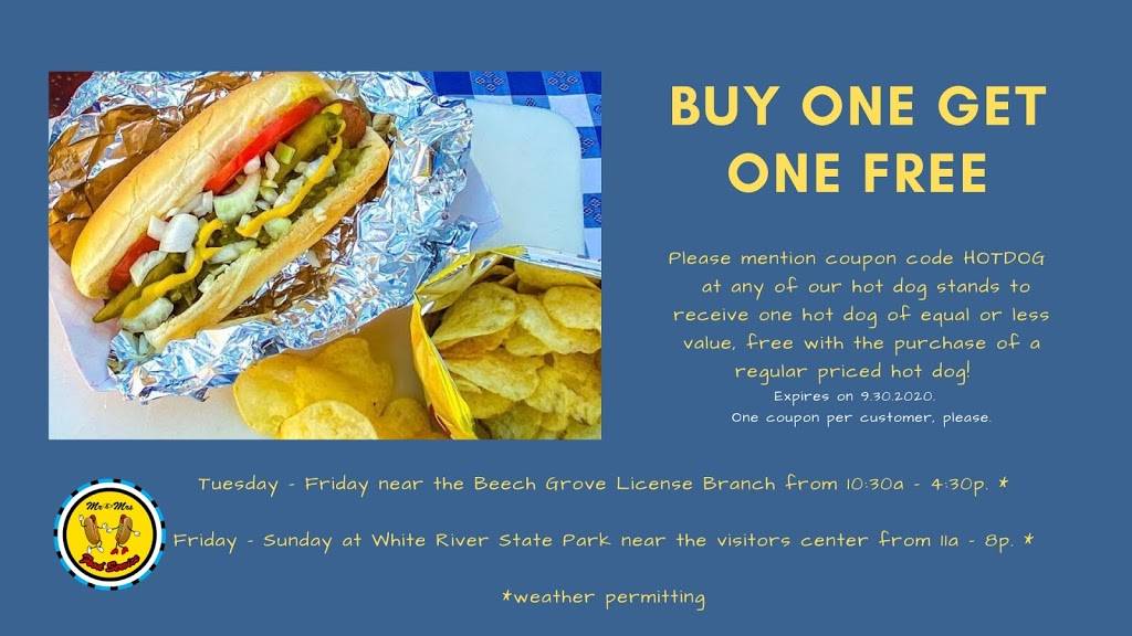 Mr & Mrs Hot Dog Stand | meal takeaway | 3939 S Emerson Ave, Beech Grove, IN 46203, USA | 3174130483 OR +1 317-413-0483