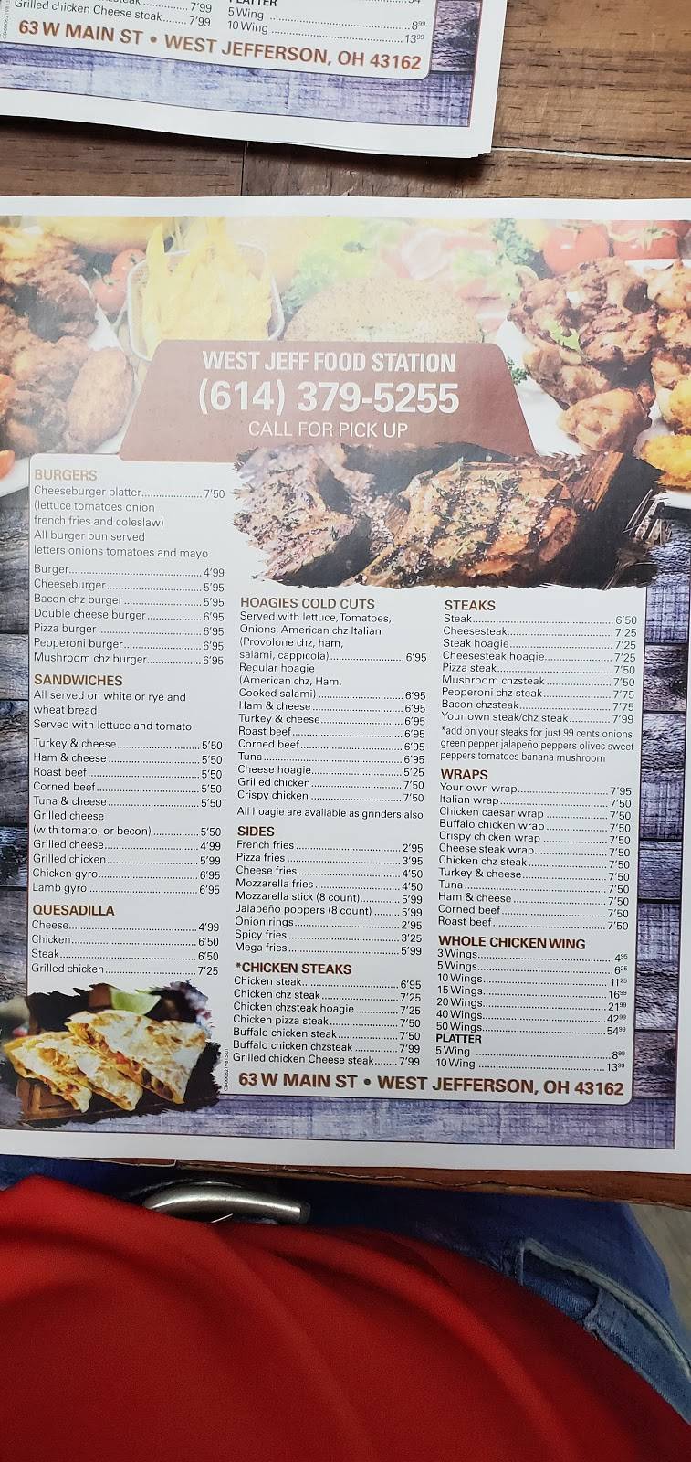 West Jeff Food Station | restaurant | 63 W Main St, West Jefferson, OH 43162, USA | 6143795255 OR +1 614-379-5255