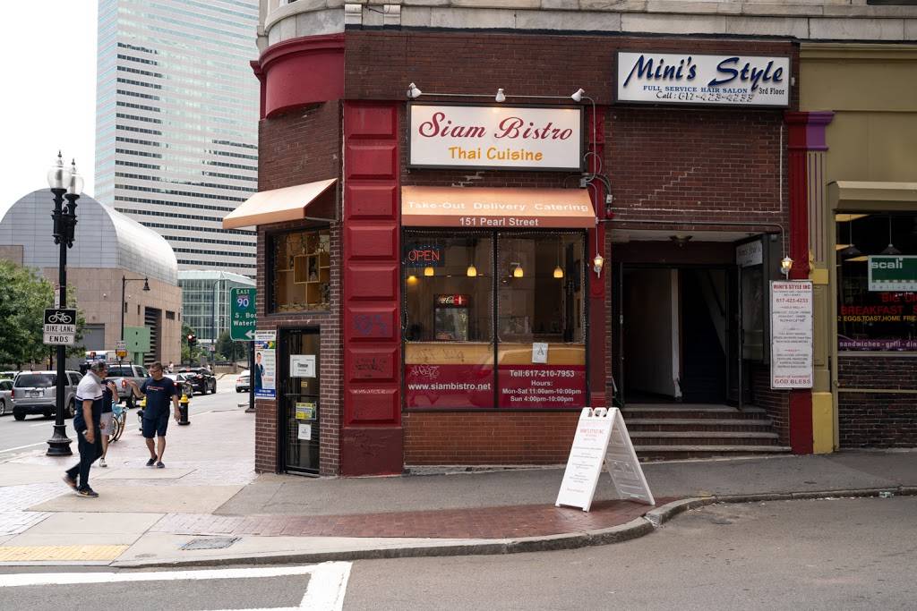 Siam Bistro | restaurant | 151 Pearl St, Boston, MA 02110, USA | 6172107953 OR +1 617-210-7953