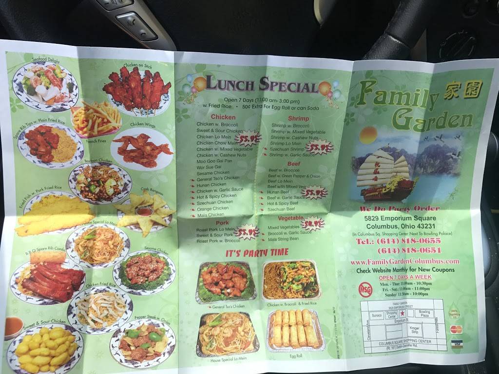 Family Garden | restaurant | 5829 Emporium Square, Columbus, OH 43231, USA | 6148180655 OR +1 614-818-0655