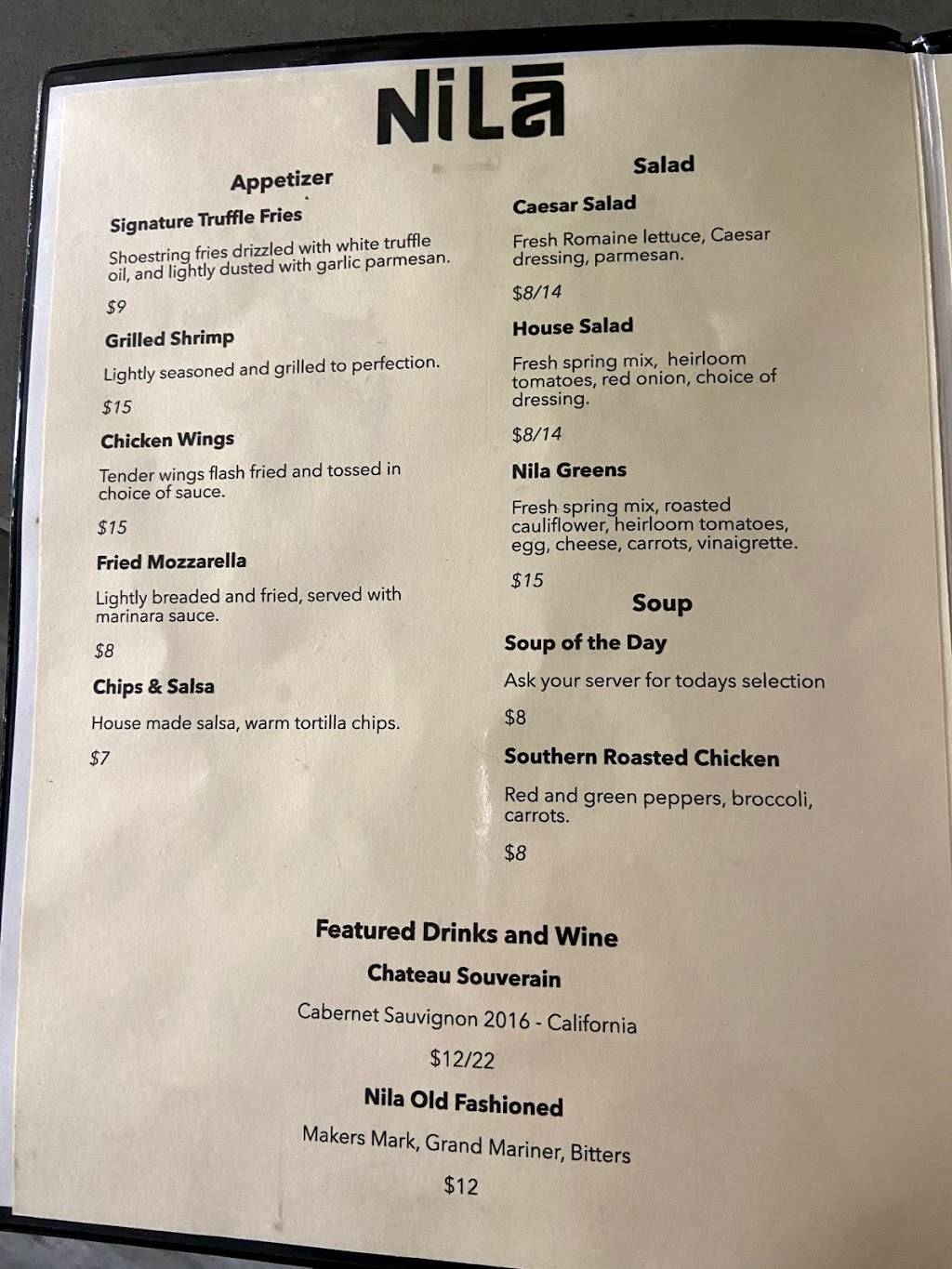 Nila | restaurant | 4700 Salisbury Rd, Jacksonville, FL 32256, USA | 9042819700 OR +1 904-281-9700