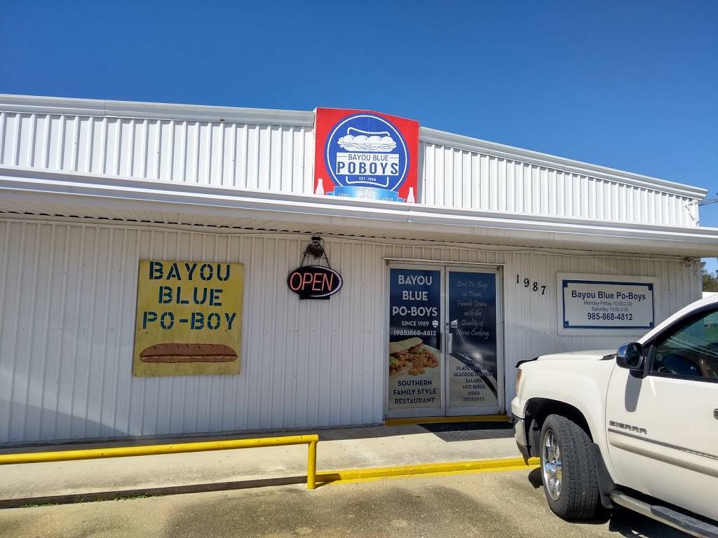 Bayou Blue Po-Boys | restaurant | 1987 LA-182, Houma, LA 70364, USA | 9858684812 OR +1 985-868-4812