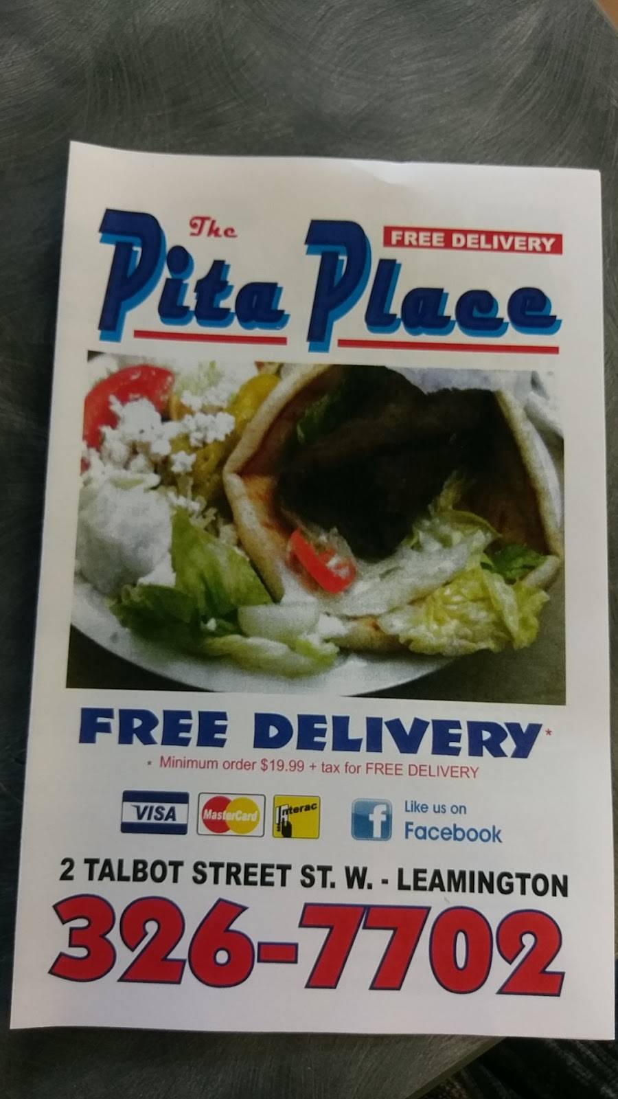 The Pita Place | restaurant | 2 Talbot St W, Leamington, ON N8H 1M4, Canada | 5193267702 OR +1 519-326-7702