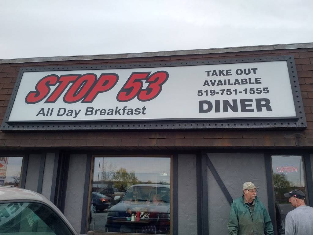 Stop 53 | restaurant | 1365 Colborne St E, Brantford, ON N3T 5M1, Canada | 5197511555 OR +1 519-751-1555