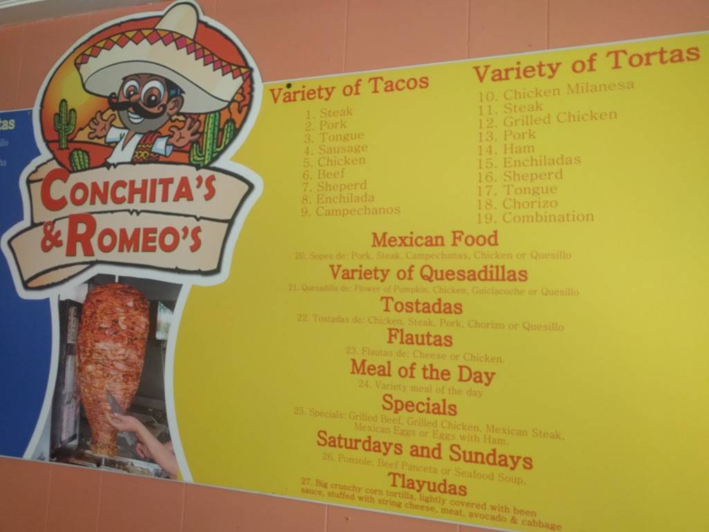 Conchitas y Romeos | restaurant | 74 South St, Freehold, NJ 07728, USA | 7324621467 OR +1 732-462-1467