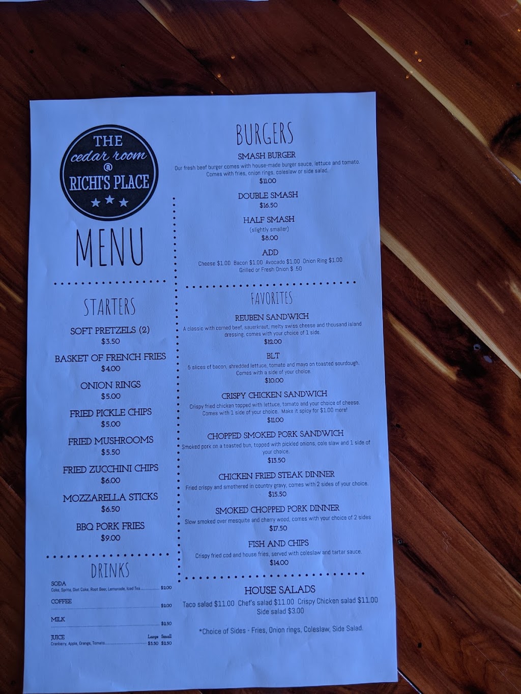 Richis Place Grill & Spirits | restaurant | 14749 SE Juniper Canyon Rd, Prineville, OR 97754, USA | 5413625638 OR +1 541-362-5638