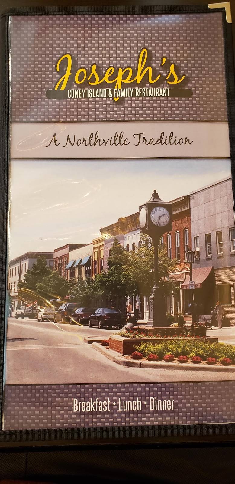 Josephs Coney Island | restaurant | 113 W Main St, Northville, MI 48167, USA | 2483806111 OR +1 248-380-6111