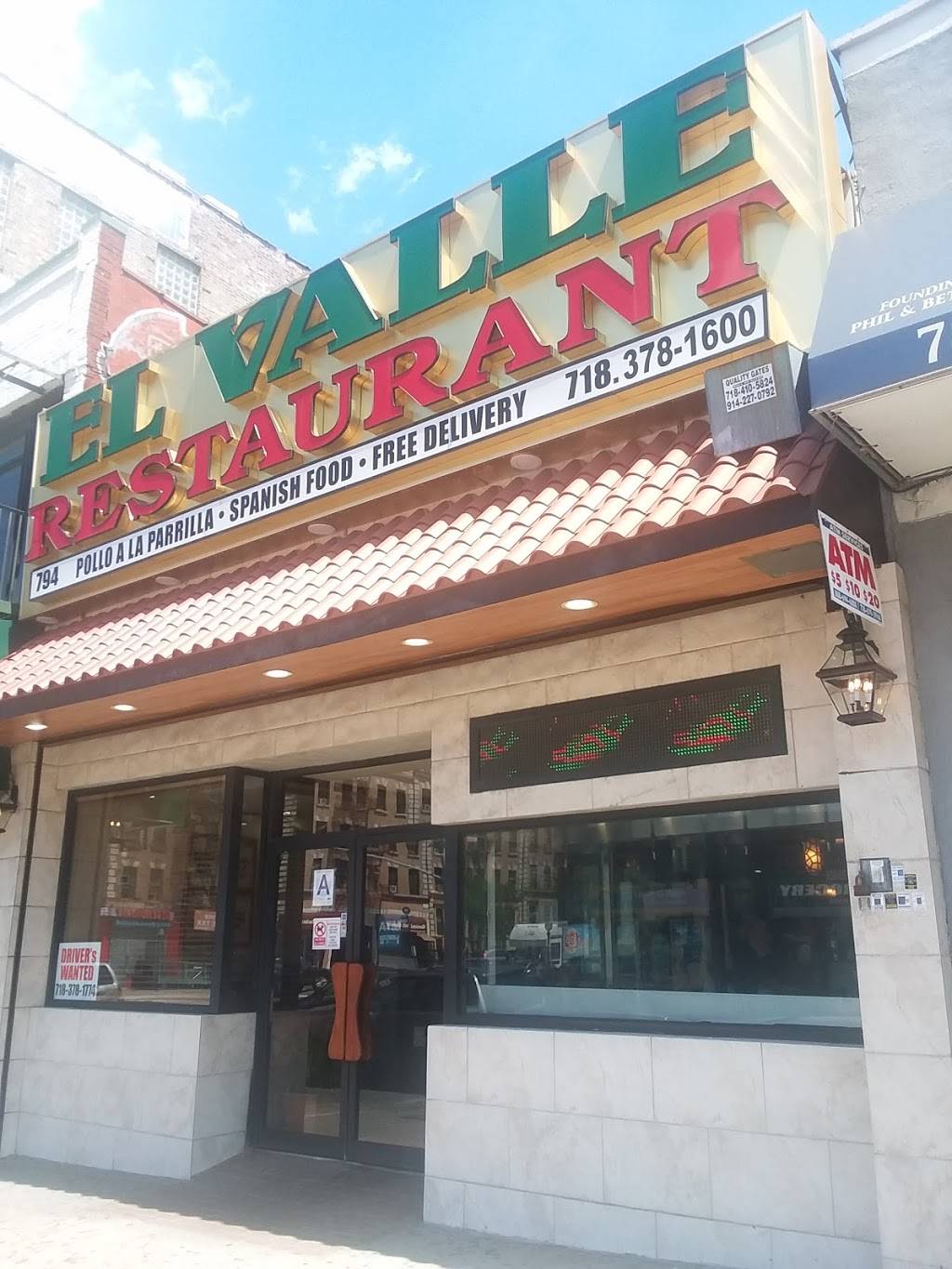El Valle | restaurant | 794 Southern Blvd, Bronx, NY 10455, USA | 7183781774 OR +1 718-378-1774