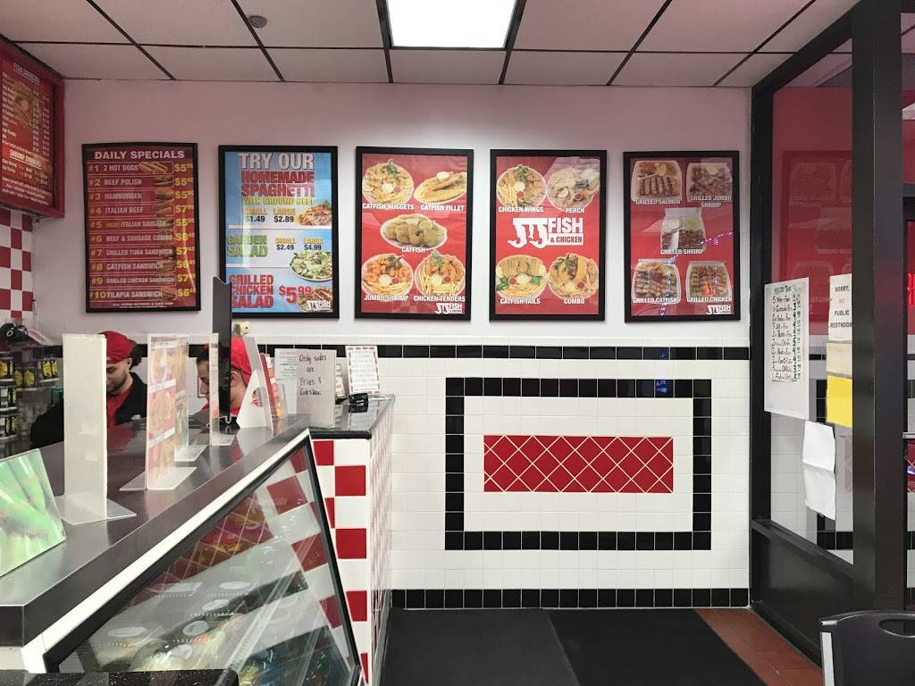 J & J Fish & Chicken | restaurant | 319 S Harlem Ave, Forest Park, IL 60130, USA | 7082091515 OR +1 708-209-1515