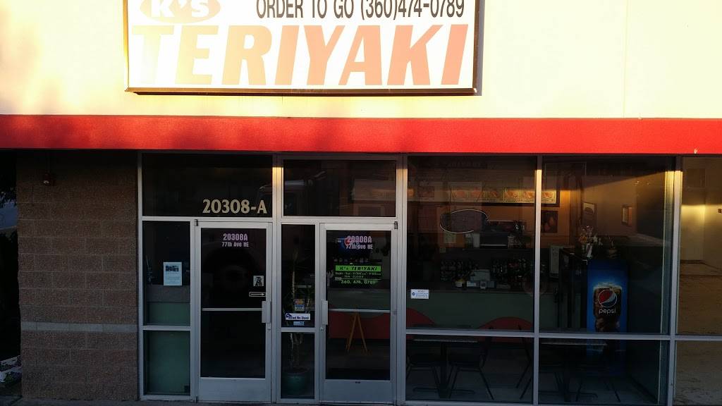 Ks Teriyaki | restaurant | 20308 77th Ave NE, Arlington, WA 98223, USA | 3604740789 OR +1 360-474-0789