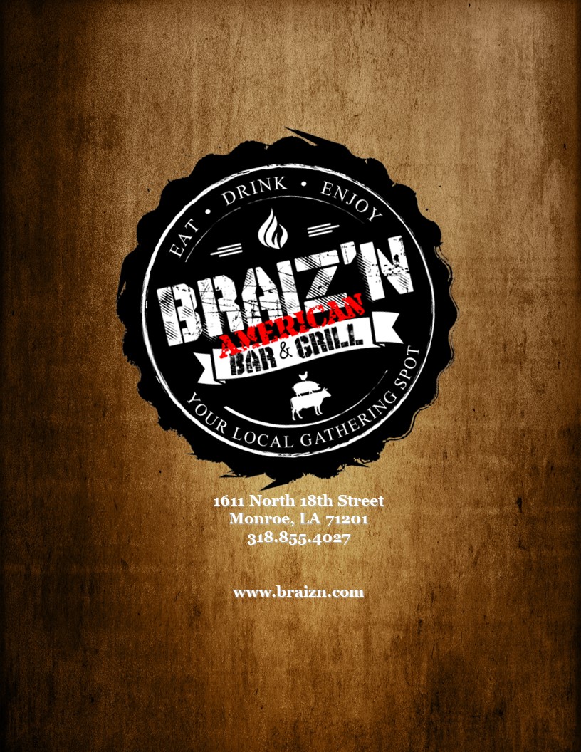 Braizn American Bar & Grill | restaurant | 1611 N 18th St, Monroe, LA 71201, USA | 3188554027 OR +1 318-855-4027