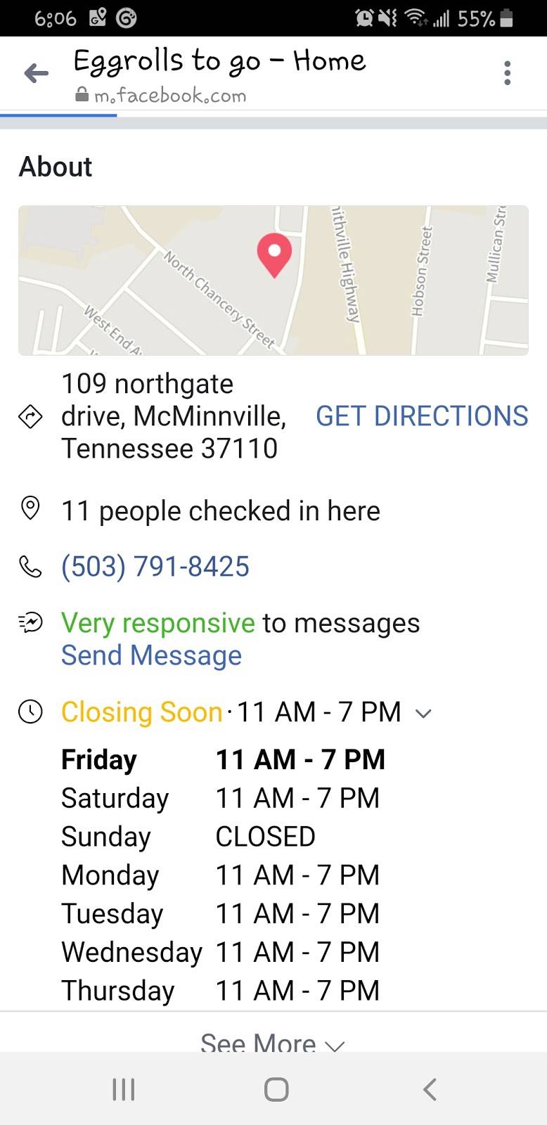 Eggrolls to go | restaurant | 109 Northgate Dr, McMinnville, TN 37110, USA | 5037918425 OR +1 503-791-8425