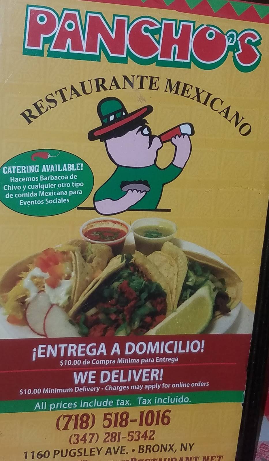 Panchos | restaurant | 1160 Pugsley Ave, Bronx, NY 10472, USA | 7185181016 OR +1 718-518-1016