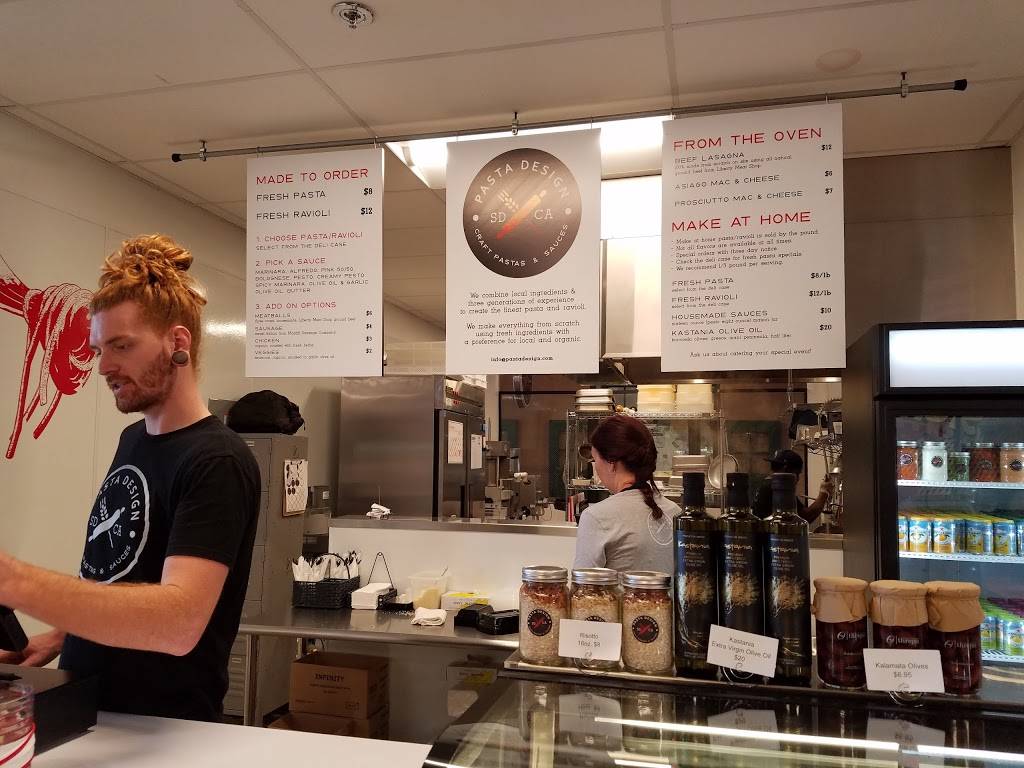 Pasta Design | restaurant | 2820 Historic Decatur Rd, San Diego, CA 92106, USA | 6199060807 OR +1 619-906-0807
