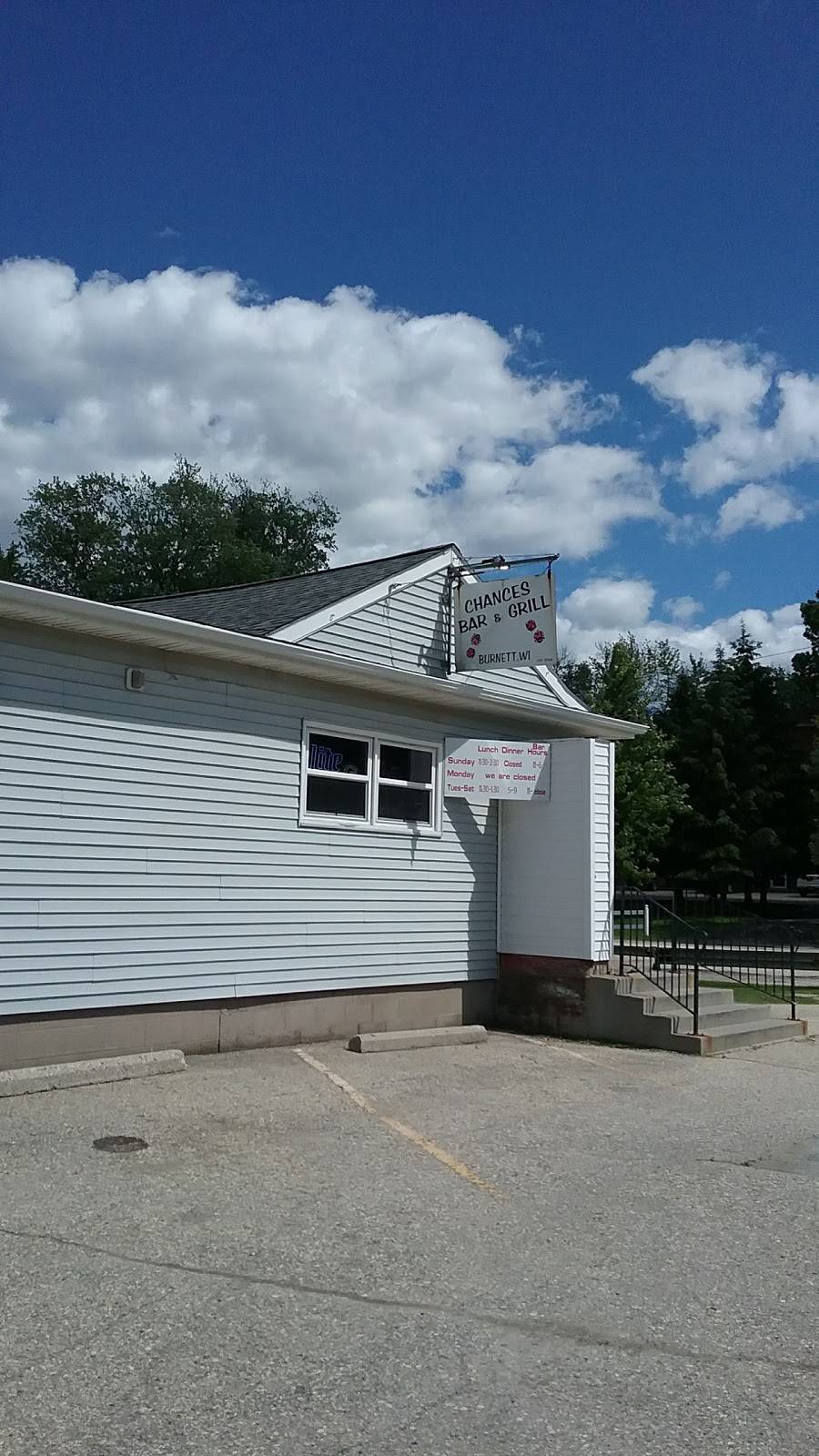 Chances Bar & Grill | restaurant | N8592 Front St, Burnett, WI 53922, USA | 9206892626 OR +1 920-689-2626