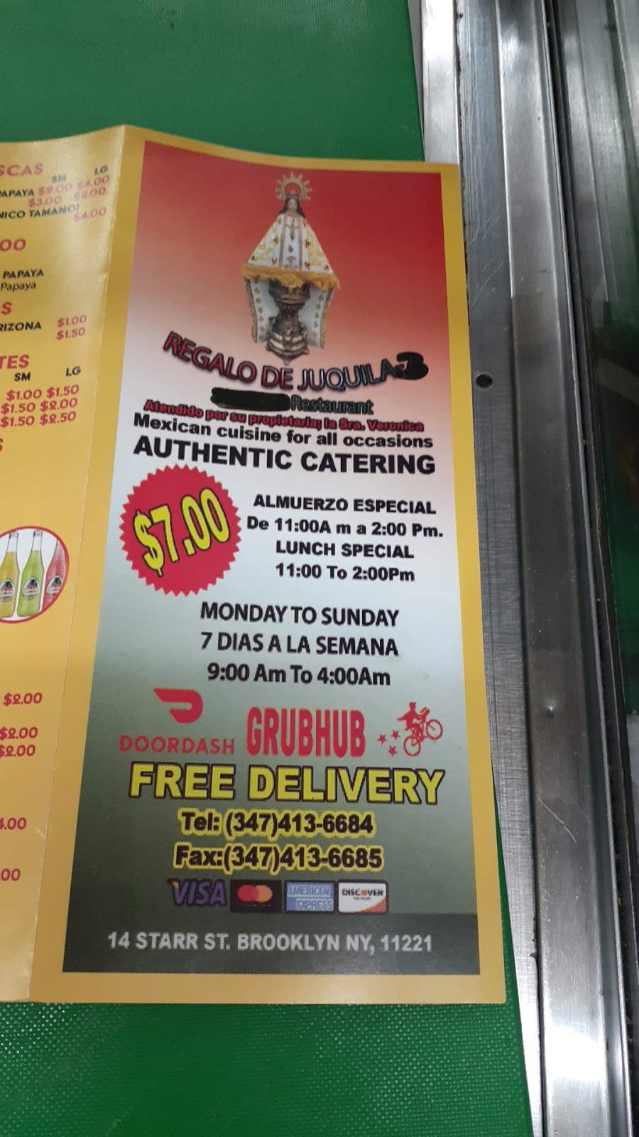 Regalo de juquila 3 | meal takeaway | 14 Starr St, Brooklyn, NY 11221, USA | 3474136684 OR +1 347-413-6684